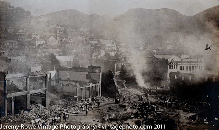Aftermath Bisbee fire ca 1908